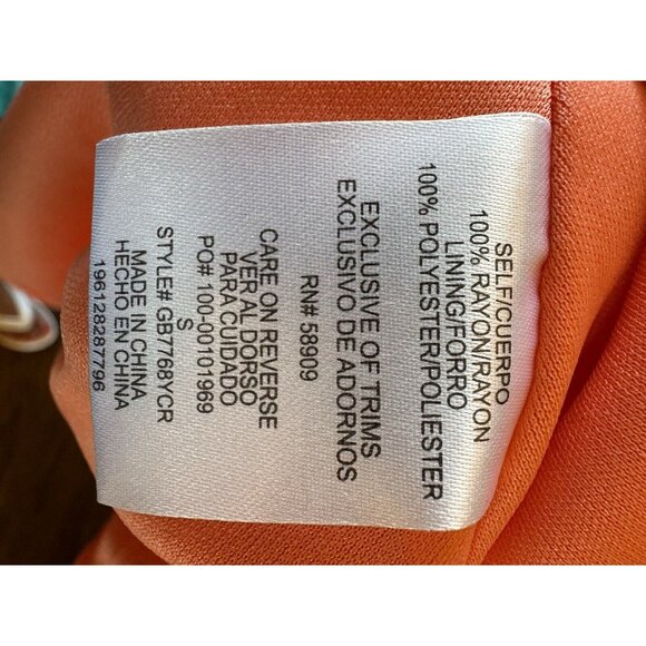 NWT Gianni Bini Dress Mango Orange Sz Small Adjustable Straps‎ Dillard’s - Picture 8 of 10